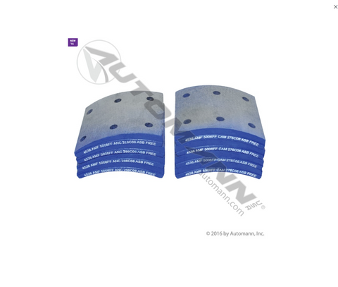 140.4536.50- Brake Lining - Nick's Truck Parts