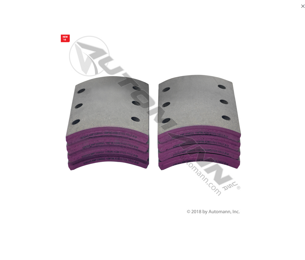 140.4592AX.35- Brake Lining Transit Single Oversize - Nick's Truck Parts