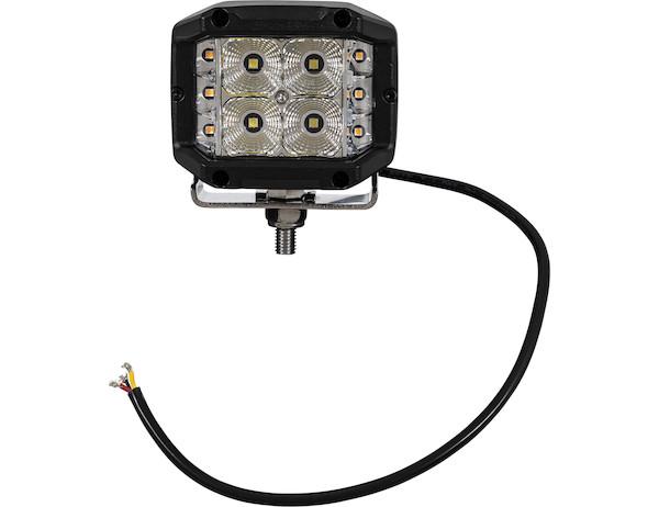 Buyers- 1492232- 4 Inch Wide LED Flood Light With Strobe - Square Lens  - Nick's Truck Parts