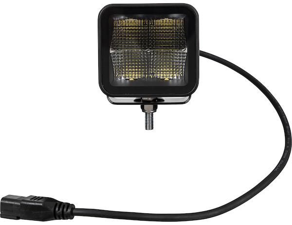Buyers- 1492236- Ultra Bright Edgeless 3 Inch Wide Round LED Flood Light - Square Lens - Nick's Truck Parts