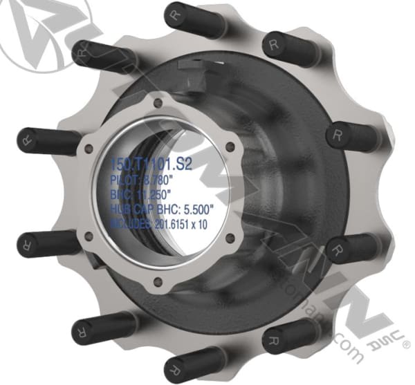 150.T1101.S2-Outboard Mount Hub Assembly, (product_type), (product_vendor) - Nick's Truck Parts