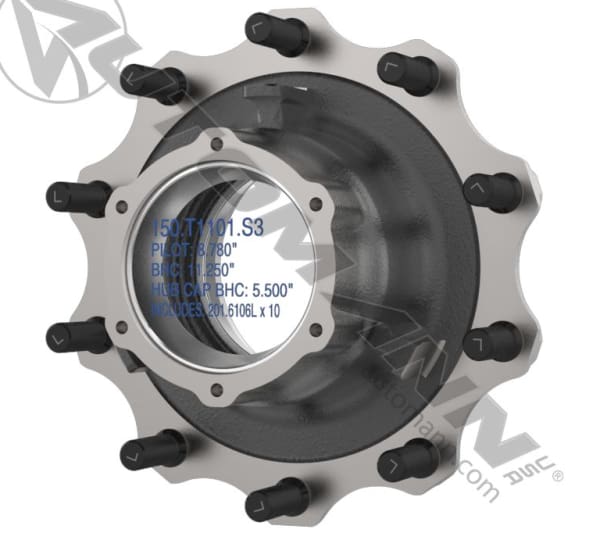 150.T1101.S3-Outboard Mount Hub Assembly, (product_type), (product_vendor) - Nick's Truck Parts