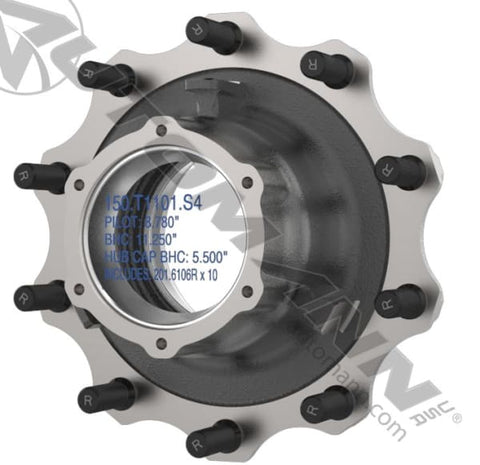 150.T1101.S4-Outboard Mount Hub Assembly, (product_type), (product_vendor) - Nick's Truck Parts