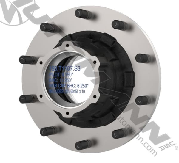 150.T1107.S3-Outboard Mount Hub Assembly, (product_type), (product_vendor) - Nick's Truck Parts