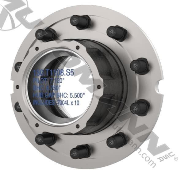 150.T1108.S5-Inboard Mount Hub Assembly, (product_type), (product_vendor) - Nick's Truck Parts