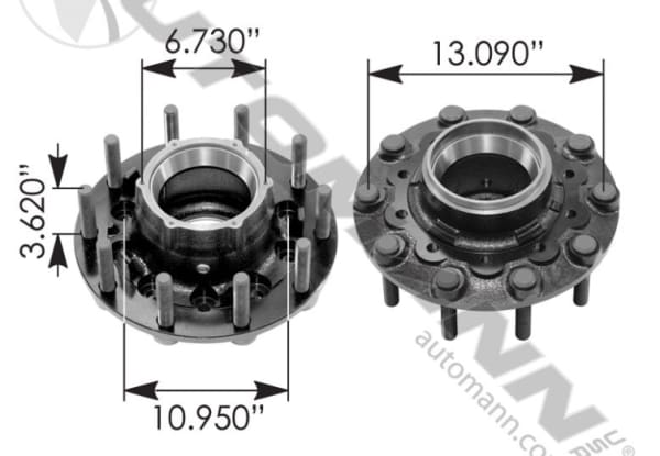 150.T1209.S1-Outboard Mount Hub Assy, (product_type), (product_vendor) - Nick's Truck Parts