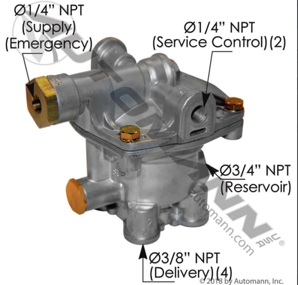 170.110460-RELAY EMERGENCY VALVE, (product_type), (product_vendor) - Nick's Truck Parts