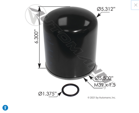 170.5008414PG - ADSP and ADIS Type Coalescing Cartridge - Nick's Truck Parts