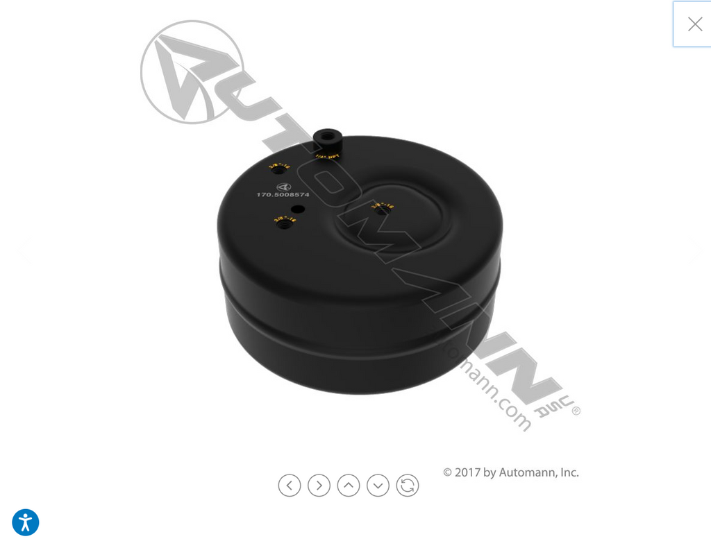 170.5008574 - ADIS Type Air Reservoir - Nick's Truck Parts