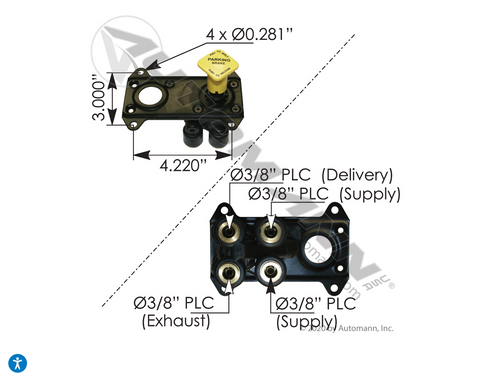 170.BW065643- OE Bendix PPDC Type Dash Control Valve - Nick's Truck Parts