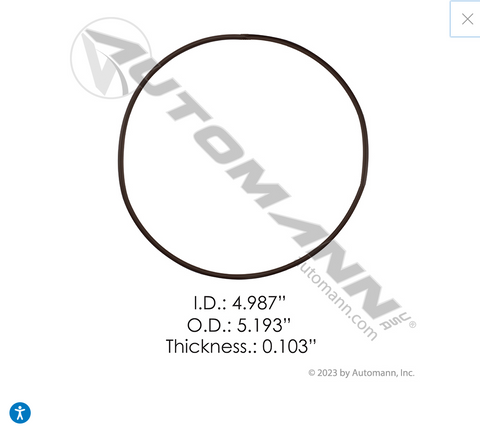 170.G23845EL - Compressor Flange O-Ring DD13 DD15 - Nick's Truck Parts