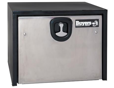 Buyers-1703705-14 in. X 16 in. X 36 in. Black Box with  Polished Stainless Door Underbody, (product_type), (product_vendor) - Nick's Truck Parts