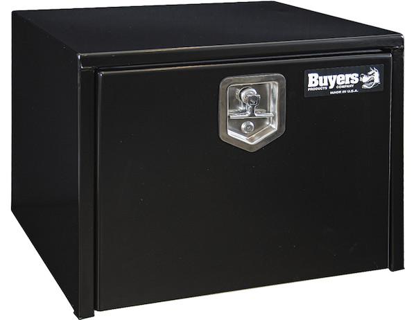 1703322- 15x13x24 Inch Black Steel Underbody Truck Box With T-Handle - Nick's Truck Parts