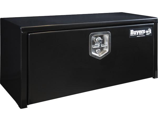 1703353- 14x12x30 Inch Black Steel Underbody Truck Box With T-Handle - Nick's Truck Parts