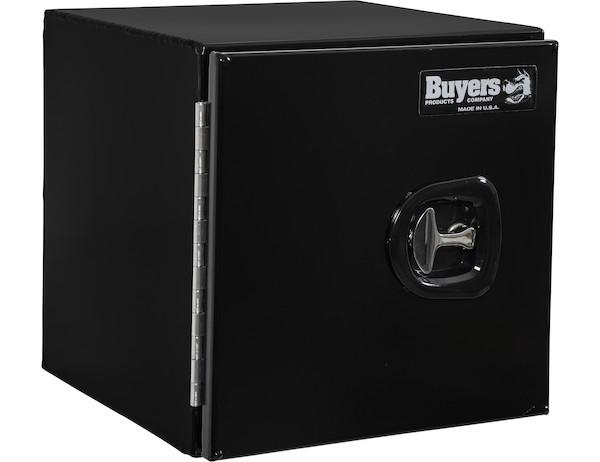 1705800- 18x18x24 Inch Black Smooth Aluminum Underbody Truck Tool Box - Single Barn Door, Compression Latch - Nick's Truck Parts