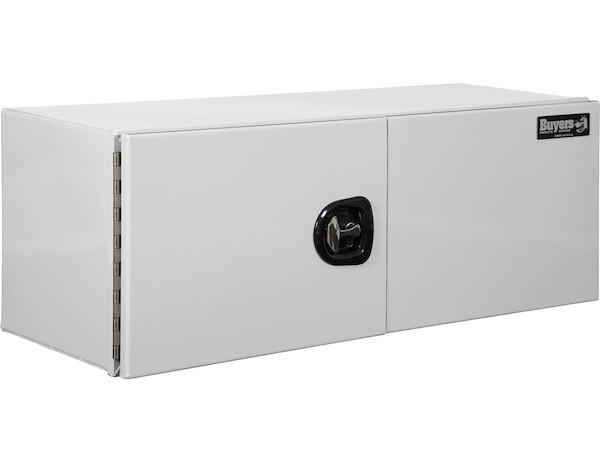 1706920- 18x24x36 Inch XD White Smooth Aluminum Underbody Truck Box -  Double Barn Door, 3-Point Compression Latch