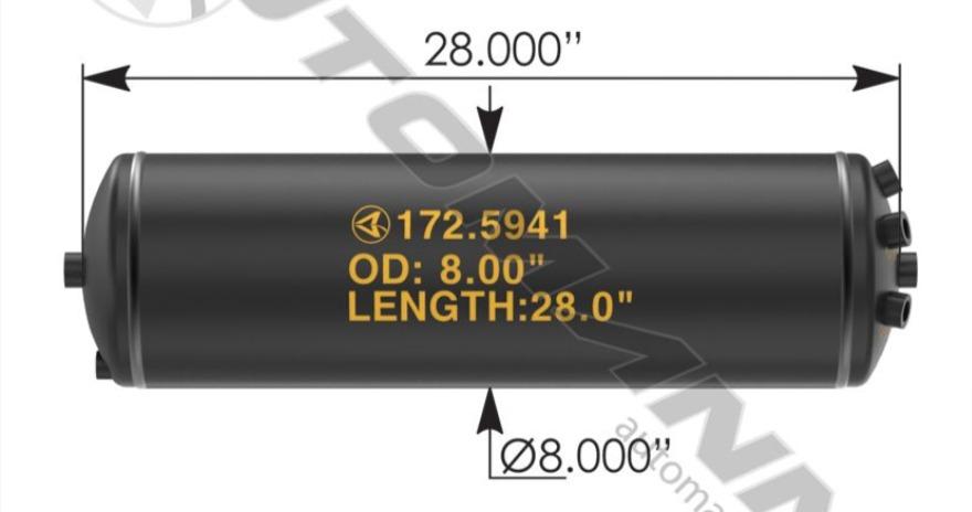 172.5941- Air Tank Kenworth - Nick's Truck Parts