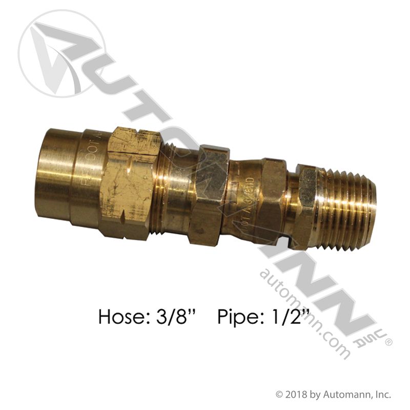 177.16946D - Swivel Hose Coupling 3/8IN x 1/2NPT - Nick's Truck Parts