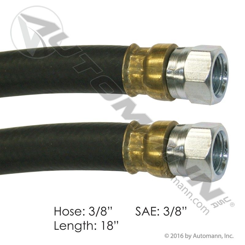 177.7418 - Air Hose Assy 3/8in 3/8in SAE Swl-18in - Nick's Truck Parts