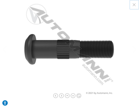 201.6052L-Metric Serrated Stud LH - Nick's Truck Parts