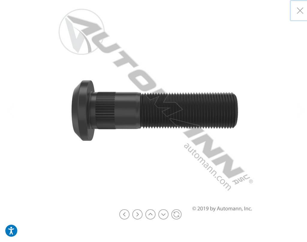 201.6138- Metric Serrated Stud RH - Nick's Truck Parts