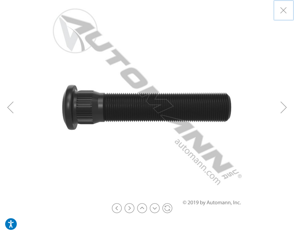 201.6156- Metric Serrated Stud RH - Nick's Truck Parts