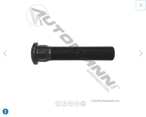 201.6156- Metric Serrated Stud RH - Nick's Truck Parts