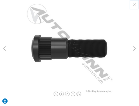 201.6191L-Metric Serrated Stud LH - Nick's Truck Parts