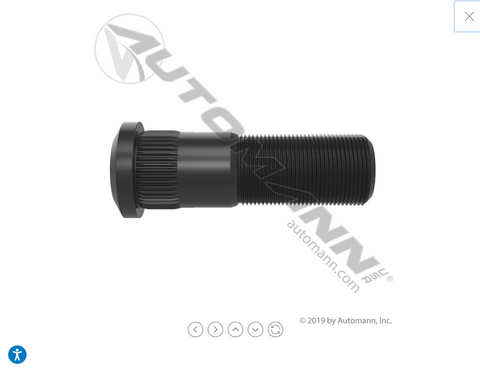 201.6191R- Metric Serrated Stud RH - Nick's Truck Parts