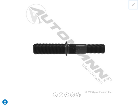 201.6219- Metric Double Ended Wheel Stud RH - Nick's Truck Parts