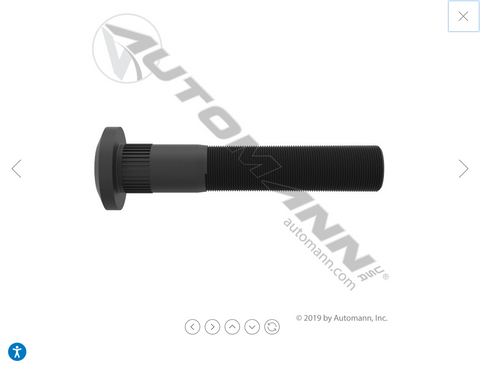 201.6223- Metric Serrated Stud RH - Nick's Truck Parts