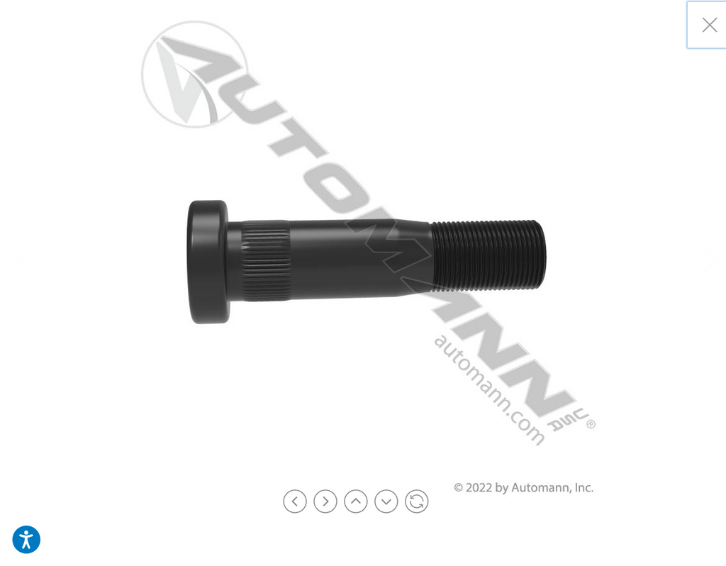 201.6241- Metric Serrated Stud RH - Nick's Truck Parts