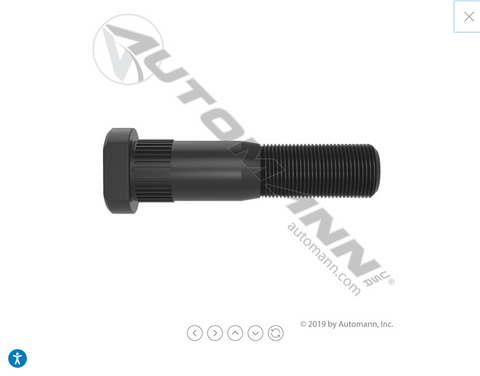 201.6242- Metric Serrated Stud RH - Nick's Truck Parts