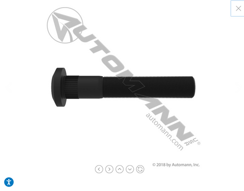 201.6247- Metric Serrated Stud RH - Nick's Truck Parts