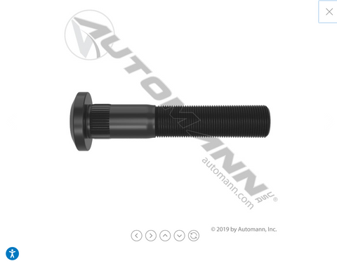 201.6248- Metric Serrated Stud RH - Nick's Truck Parts