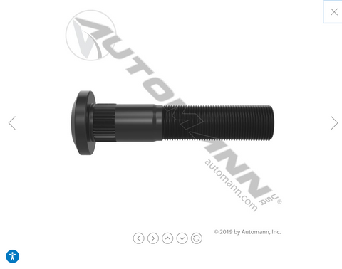 201.6249- Metric Serrated Stud RH - Nick's Truck Parts