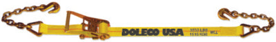DC23403227- 2" Long Wide Ratchet Strap 27' with Chain Anchors - Nick's Truck Parts