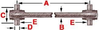 345-240  -  Bearing Style Torque Rod (Bushed), (product_type), (product_vendor) - Nick's Truck Parts