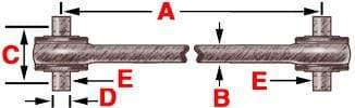 345-904  -  Bearing Style Torque Rod (Bushed), (product_type), (product_vendor) - Nick's Truck Parts