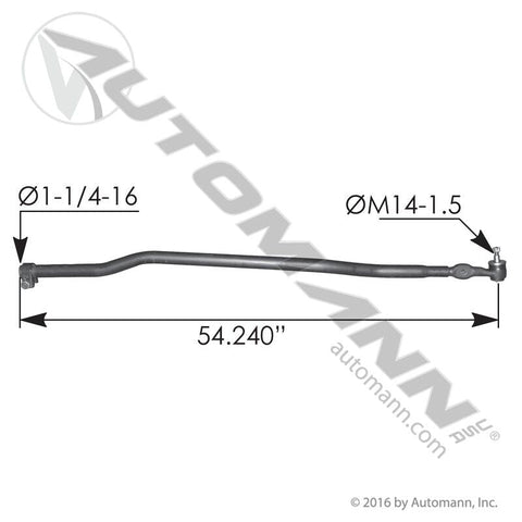 463.DS1163   - Drag Link 54.240in C to C Ford - Nick's Truck Parts