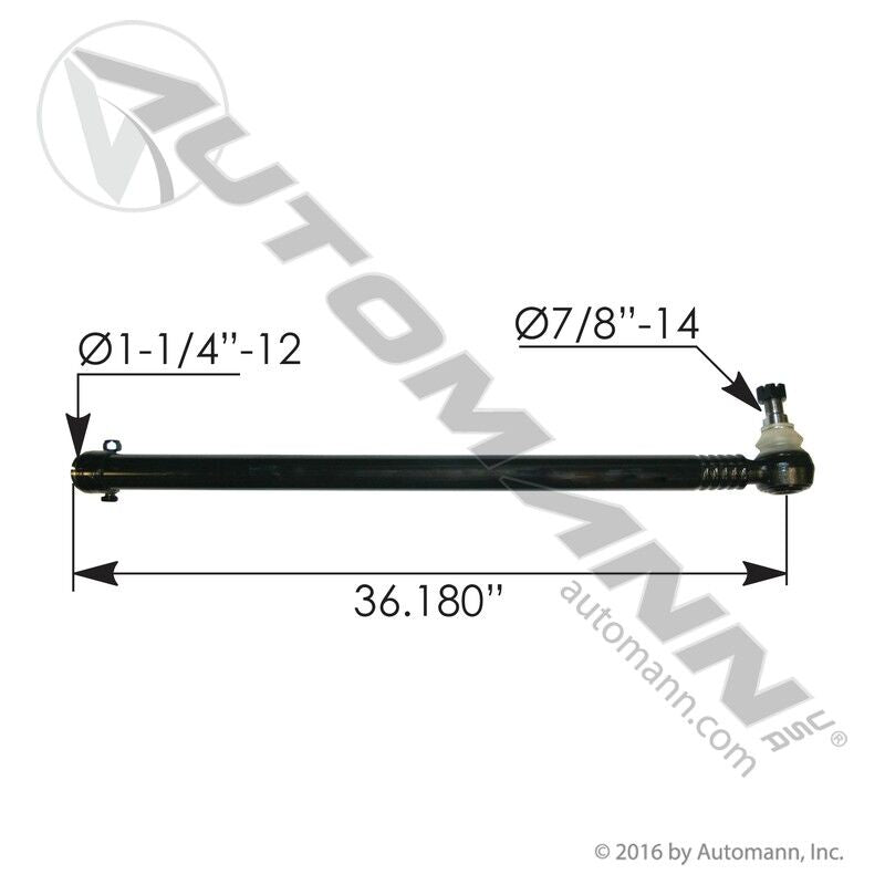 463.DS1255 - Drag Link 36.180in C to C Mack - Nick's Truck Parts