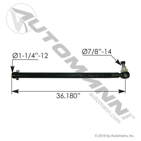 463.DS1255 - Drag Link 36.180in C to C Mack - Nick's Truck Parts