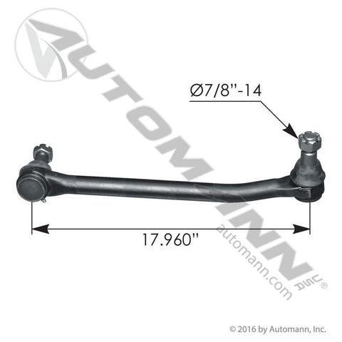 463.DS1281 - Drag Link 17.960in C to C IHC - Nick's Truck Parts