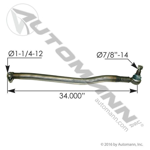 463.DS1292A - Drag Link 37.800in C to C IHC - Nick's Truck Parts