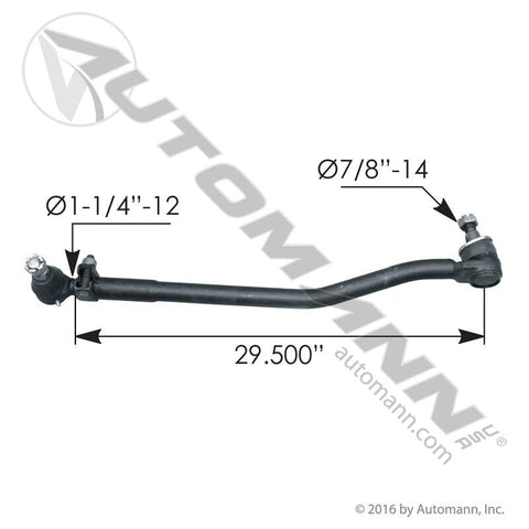 463.DS1336 - Drag Link 31.300in C to C Freightliner - Nick's Truck Parts