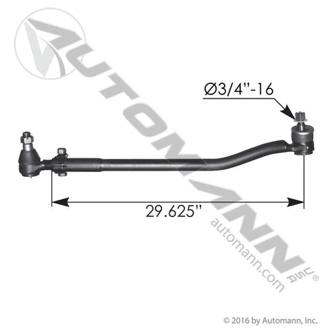 463.DS1337 - Drag Link 31.850in C to C Freightliner - Nick's Truck Parts