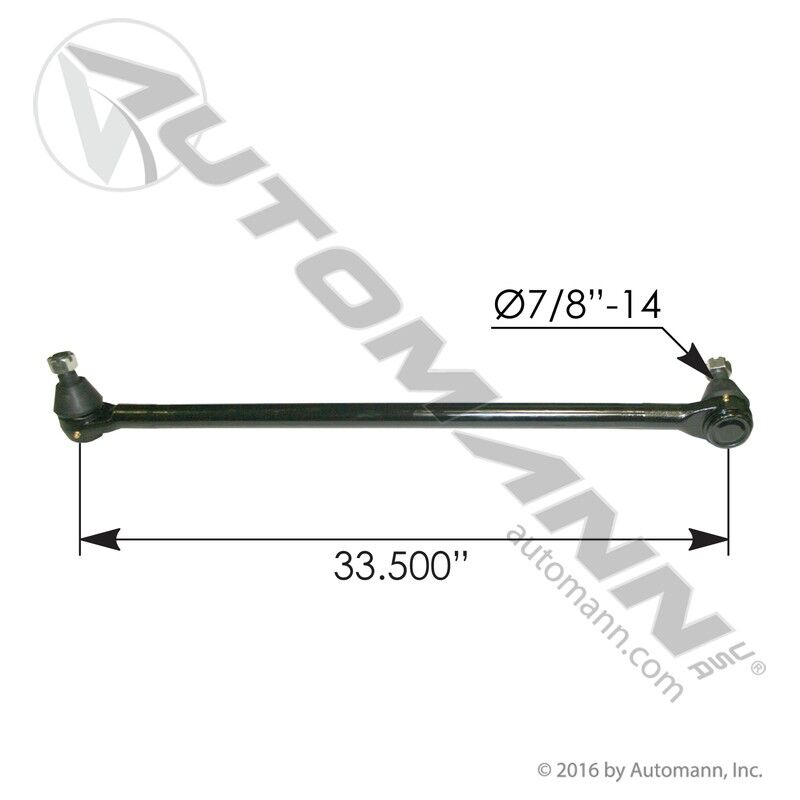 463.DS1339 - Drag Link 33.500in C to C Freightliner - Nick's Truck Parts