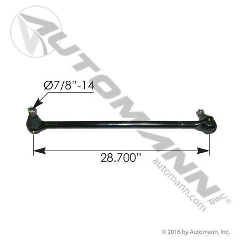 463.DS1345 - Drag Link 28.700in C to C Freightliner - Nick's Truck Parts