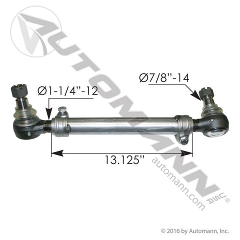 463.DS1349 - Drag Link 18.000in C to C Freightliner - Nick's Truck Parts