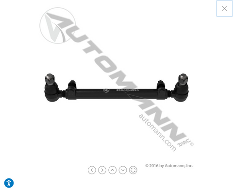 463.DS4694  - Drag Link 15.000in C to C Freightliner - Nick's Truck Parts